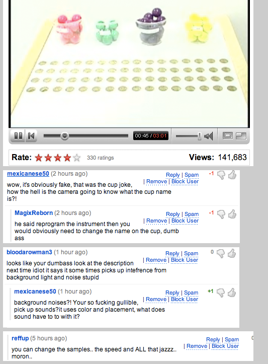 YouTube comments on the Bubblegum Sequencer